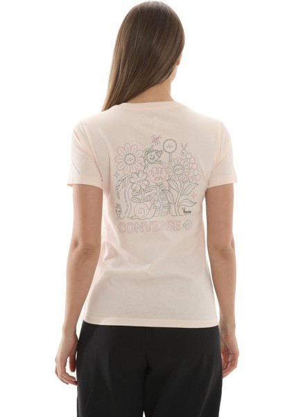 C10027379 Converse Flower Garden Slım-Fıt T-Shırt T-Shirt Siyah fırsatları