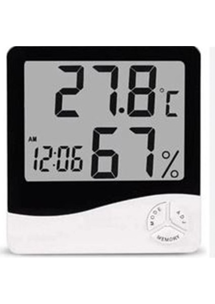 Sline Htc1 Termometre Nem+Hava Ölçer Saatli Sadece Iç Ortam