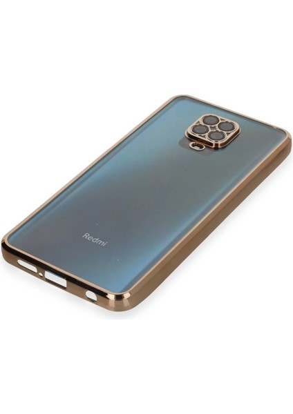 Xiaomi Redmi Note 9 Pro Kılıf Razer Lensli Silikon - Gold Ynsmr