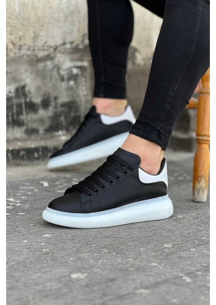 Siyah Beyaz Erkek Casual Ayakkabı