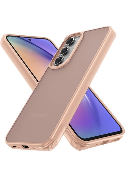 Samsung Galaxy A34 5g Kılıf Elegant Kapak - Pudra Ynsmr