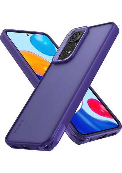 Xiaomi Redmi Note 11 Kılıf Elegant Kapak - Derin Mor Ynsmr