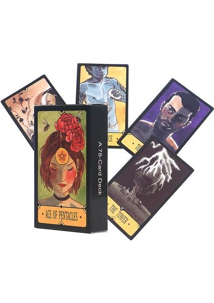 12X7 Pentagramı Stili 12X7CM Tarot Kartları Morgan Greer 78 Kartlık Oracle Destesi Fal Bakma Ingilizce Sürümü Oyunlar Parti Yeni Geliş (Yurt Dışından)