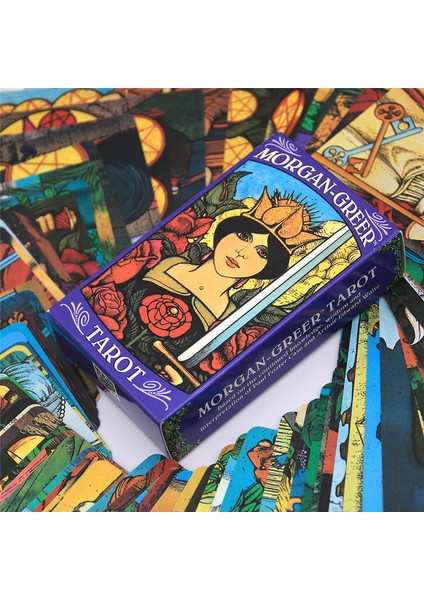 12X7 Pentagramı Stili 12X7CM Tarot Kartları Morgan Greer 78 Kartlık Oracle Destesi Fal Bakma Ingilizce Sürümü Oyunlar Parti Yeni Geliş (Yurt Dışından)