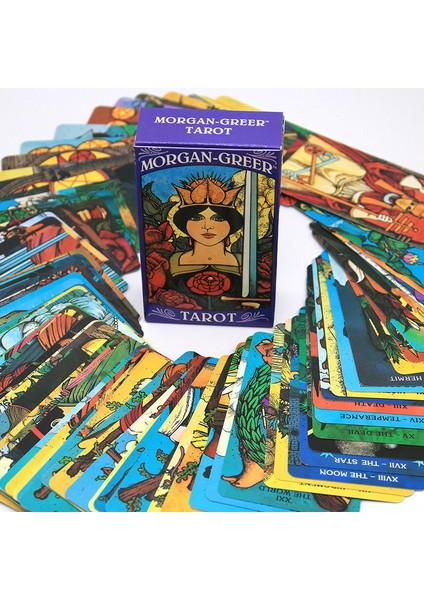 12X7 Pentagramı Stili 12X7CM Tarot Kartları Morgan Greer 78 Kartlık Oracle Destesi Fal Bakma Ingilizce Sürümü Oyunlar Parti Yeni Geliş (Yurt Dışından)