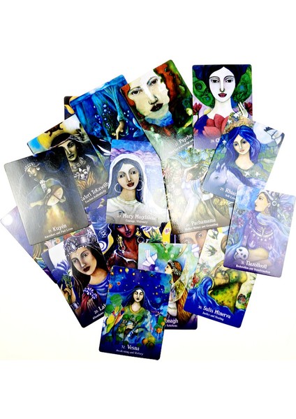 Melek Tarot Stili Orak Kartlar Oyunu Kutsal Anneler Tanrıçalar Oracle Fal Destesi Türkçe Pdf Rehber Kitap Oynama Bilgelik Parti Aile Tarot Eğlencesi (Yurt Dışından)