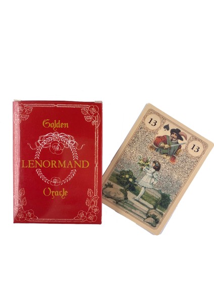 Perili Ev Tarzı Altın Lenormand Oracle Kartları Başlangıç ​​seviyesi Oyunu Çok Oyunculu Aile Parti Oyunu Fal Bakma Kahin Tarot Destesi Rehber Ile (Yurt Dışından)
