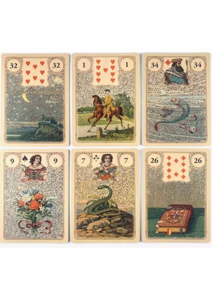 Perili Ev Tarzı Altın Lenormand Oracle Kartları Başlangıç ​​seviyesi Oyunu Çok Oyunculu Aile Parti Oyunu Fal Bakma Kahin Tarot Destesi Rehber Ile (Yurt Dışından)