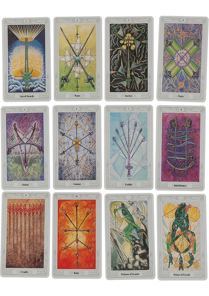 Mısır Mitolojisi Falcılık Aleister Crowley Thoth Tarot Cep Rehberi 78 Kart - (Yurt Dışından)
