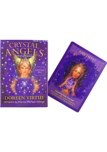 Kristal Melekler Tarzı Geçmiş Hayat Kehanet Kartları Başlangıçlar Oyunu - Türkçe Tarot Destesi ile Rehber ile Aile Parti Oyunu (Yurt Dışından)