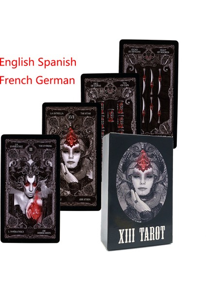 Karanlık Stil Melek Kartları Tarot Destesi Fal Kartları Kehanet Ingilizce ve Ispanyolca Fransızca Almanca Başlangıçlar Için Tarot - E-Ticaret Başlığı (Yurt Dışından)