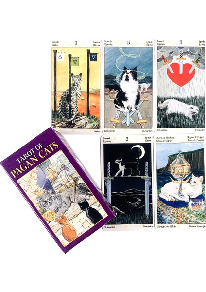 Pagan Kediler Stili Yüksek Taşınabilir Mini Kart Marsilya Tarot Destesi Kader Falı Oyunu Tarot ve Çeşitli Tarot Seçenekleri Için (Yurt Dışından)
