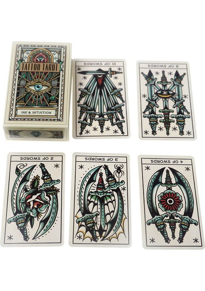 Tarot Tarzı Parti Oyunu Için Dövme Tarot Kartı Tahta Destesi Oyun Kartları - Türkçe (Yurt Dışından) fırsatları