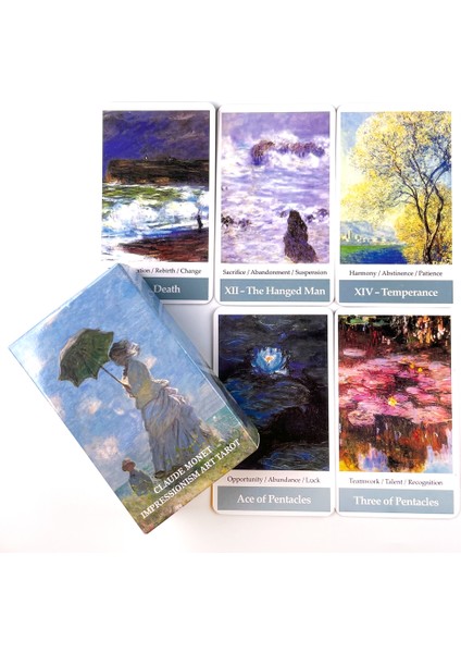 Claude Monet Stili Pratik Cadının Büyü Destesi Tarot Kartları Yüksek Kehanet Oyunu Tarot ve Çeşitli Tarot Seçenekleri (Yurt Dışından)