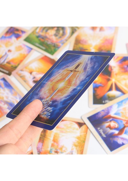 59CM Kumaş Stili Melek Kartları Tam Ingilizce Versiyon Pdf Kılavuz Kitap Fal Oyunu - Parti Oynamak Kartları Tarot Yolu Için Oracle Deck Kartı (Yurt Dışından) indirimleri