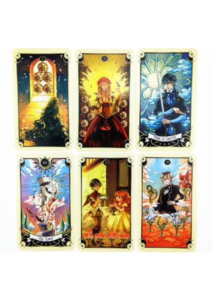 NO.188 Stili Mistik Manga Tarot Kartları Parti Tarot Destesi Malzemeleri Türkçe Board Oyunu Parti Oyun Kartları Tarot Kartları (Yurt Dışından) modelleri