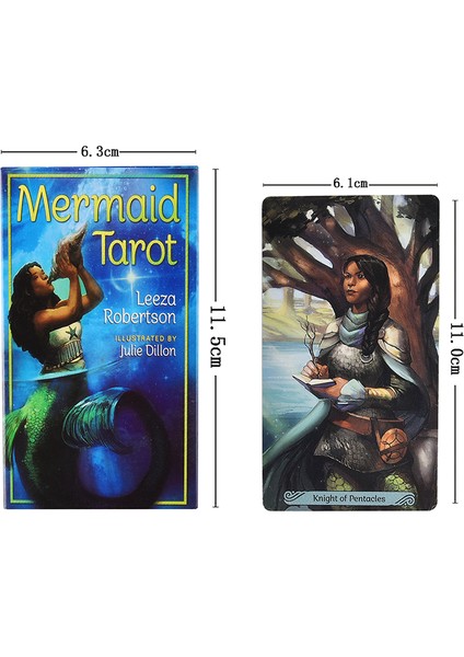 Yeşil Stil Deniz Kızı Tarot Kart Destesi 78 Kart Oyunu Falcılık Kart Oyunu Rehber Kitap Başlangıç Seti Fal Kartları Tam Renkli Kart Oyunu (Yurt Dışından) fırsatları