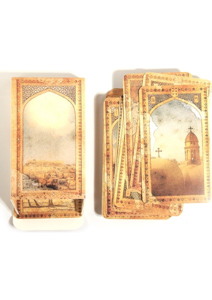 Ordu Yeşili Tarzı Eski Arap Lenorma Tarot 39 Kart Romantik Stil Antika Yağlı Boya Tablolar ve Suluboya Tarihi Arapya Kart Oyunu Destesi. (Yurt Dışından) fırsatları