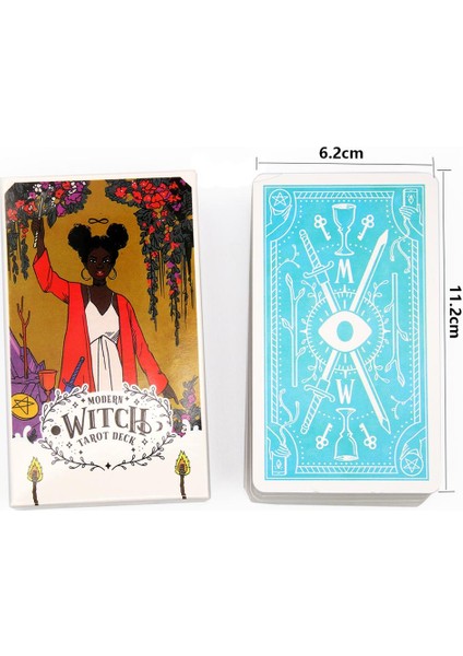 Kumral Tarzı Lisa Sterle Modern Cadı Tarotu 78 Kart Destesi Kağıt Kapaklı - , Büyülü, ve Güç Için Kehanet Oyunu (Yurt Dışından)