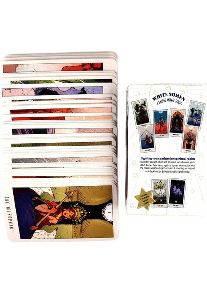 Tarot Harikalar Diyarında Tarzı Sıcak Satış Beyaz Numen Bir Kutsal Hayvan Tarot Kartları Yüksek Tarot Destesi Rehber Kitap Oyunu Şans Kehaneti Için (Yurt Dışından) indirimleri