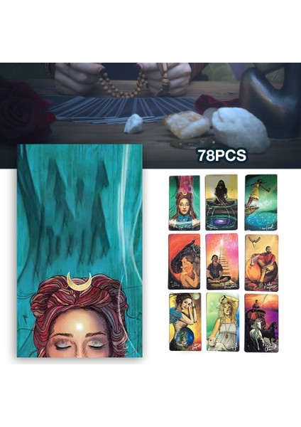 NO.141 Stili Işık Seer'in Tarot Kartları Destesi Oyunlar Oracle Parti Oynama Kart Falı Kader Yüksek Kaliteli Ingilizce Tarot Masa Oyunu (Yurt Dışından) indirimleri