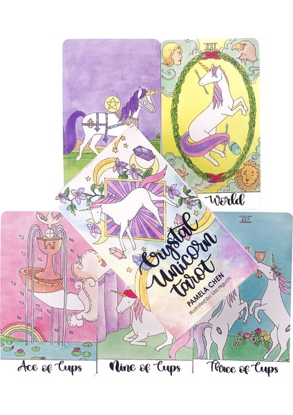 Yeşil Stil Kristal Unicorn Tarot Kartları Kehanet Tarot Ingilizce Versiyonu Fal Bakma Tarot Destesi Arkadaş Parti Eğlence Oyunu (Yurt Dışından)