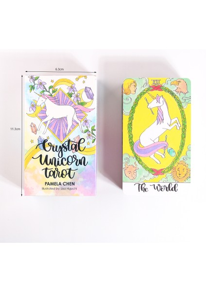 Yeşil Stil Kristal Unicorn Tarot Kartları Kehanet Tarot Ingilizce Versiyonu Fal Bakma Tarot Destesi Arkadaş Parti Eğlence Oyunu (Yurt Dışından)