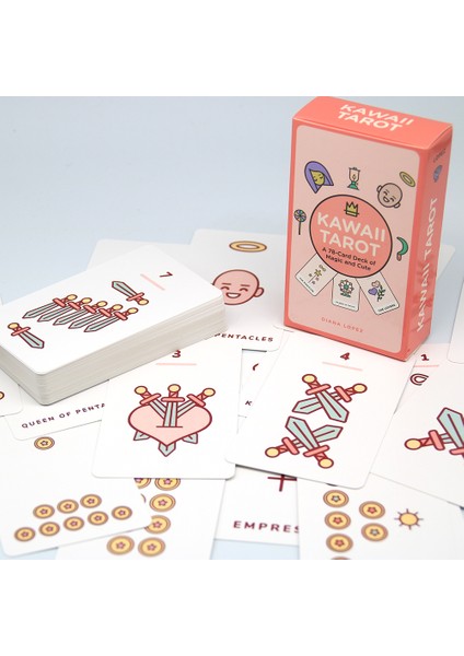 Siyah Stil Sevimli Tarot Kart Destesi - 78 Kart, Renkli Büyü ve Tatlı Rehber Kitap Oyuncağı Kehanet Oyunu (Yurt Dışından) modelleri