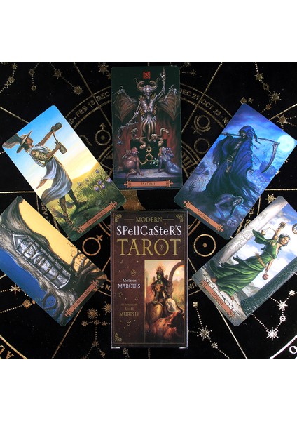 Büyücüler Tarot Stili Modern Spellcaster's Tarot Kit Destesi Kartlar ve Kitap Seti Büyücü Pagan Metafizik Masa Oyunu Falcılık Orak Kartlar Yetişkin (Yurt Dışından) fiyatları