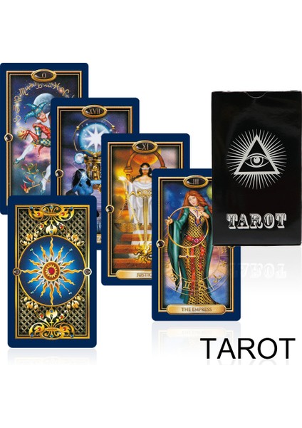 Stil Altın Tarot.Aşk Falı ve Kader Oyunu.78 Kartlık Oyun Destesi. (Yurt Dışından)