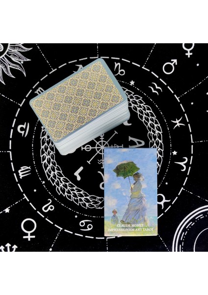 X164 Stili Trend Claude Monet Izlenimcilik Sanat Tarot Kartları ve Pdf Dijital Kılavuz Kitabı Fal Kartları Oyuncağı Eğlence Oyunu (Yurt Dışından)