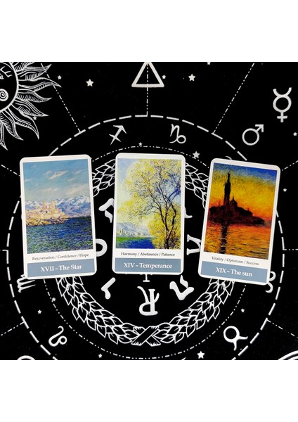 X164 Stili Trend Claude Monet Izlenimcilik Sanat Tarot Kartları ve Pdf Dijital Kılavuz Kitabı Fal Kartları Oyuncağı Eğlence Oyunu (Yurt Dışından)