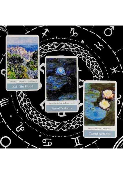X164 Stili Trend Claude Monet Izlenimcilik Sanat Tarot Kartları ve Pdf Dijital Kılavuz Kitabı Fal Kartları Oyuncağı Eğlence Oyunu (Yurt Dışından)