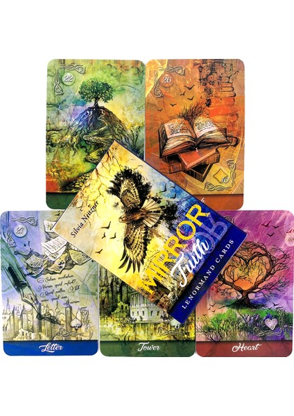 Aurnm Lenormand Stili Ayna Gerçeklik Lenormand Kartları Silvia Neitzner Oracle Kartlar Yüksek Kehanet Fal Bakma Tarot Kart Parti Oyunu Satın Alma (Yurt Dışından)