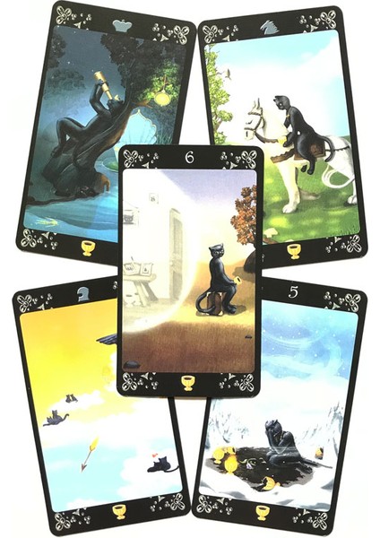 Ruh Gerçeği Tarzı 78 Kart Siyah Kediler Tarot Orakül Kartı Eğlence Parti Eğlence Satranç Kart Oyunu Tarot ve Çeşitli Tarot Seçenekleri - E-Ticaret Başlığı (Yurt Dışından) modelleri