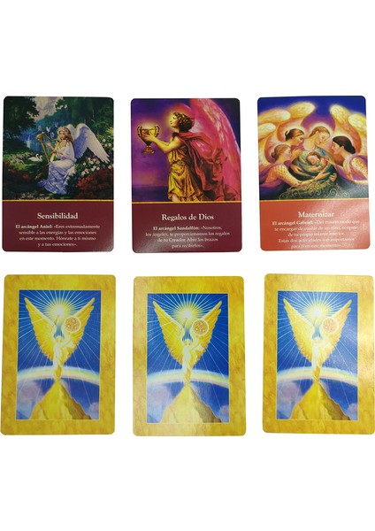 Masa Örtüsü Tarzı 2022 Yeni Desteli Ispanyolca Versiyon Melek Oracle Kartları - Başlangıç Seviyesi Için Tarot Kartları (Yurt Dışından) modelleri