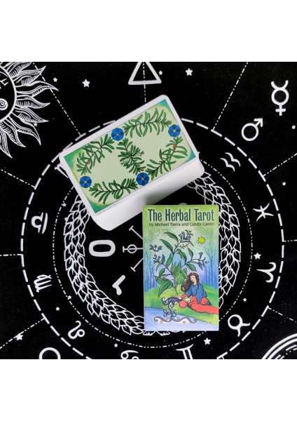 X339 Stili Doğal Bitkisel Tarot Kartları ve Pdf Dijital Kılavuz Fal Kartı Oyunu Eğlence Board Oyunu - (Yurt Dışından)
