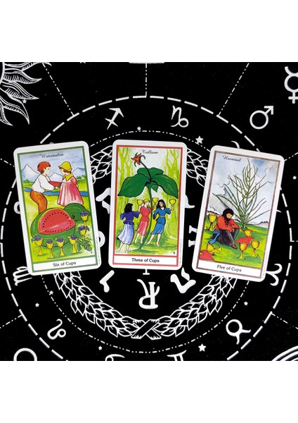 X339 Stili Doğal Bitkisel Tarot Kartları ve Pdf Dijital Kılavuz Fal Kartı Oyunu Eğlence Board Oyunu - (Yurt Dışından)