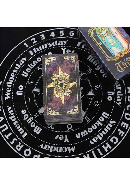 No.2 Tarzı Siyah Tarot Masası Peçe Falcılık Tarot Kartı Ped Pendül Magiği Tarot Sunağı Masa Örtüsü Oyunu - Türkçe E-Ticaret Başlığı (Yurt Dışından) modelleri
