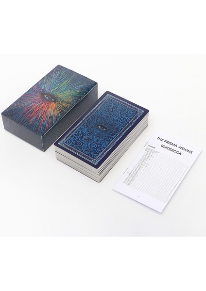 12X7 Görücüler Stili 12X7CM Tarot Kartları ve Kağıt Kılavuz Kitap ile Büyük Boy Prisma Vizyonları Oracle Destesi Fal Bakımı Ingilizce Versiyonu Oyun (Yurt Dışından) modelleri
