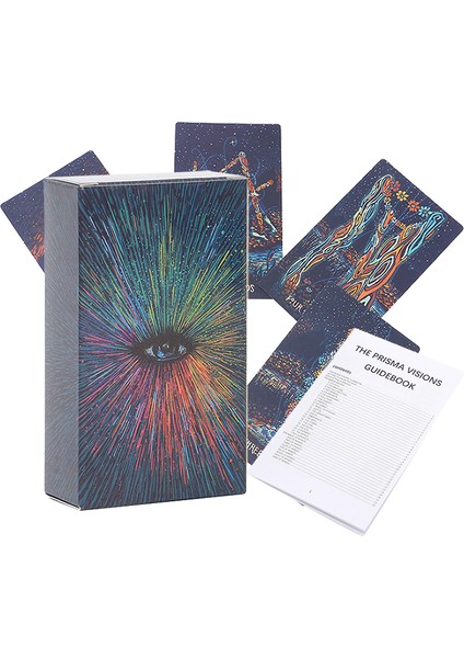 12X7 Görücüler Stili 12X7CM Tarot Kartları ve Kağıt Kılavuz Kitap ile Büyük Boy Prisma Vizyonları Oracle Destesi Fal Bakımı Ingilizce Versiyonu Oyun (Yurt Dışından) fırsatları