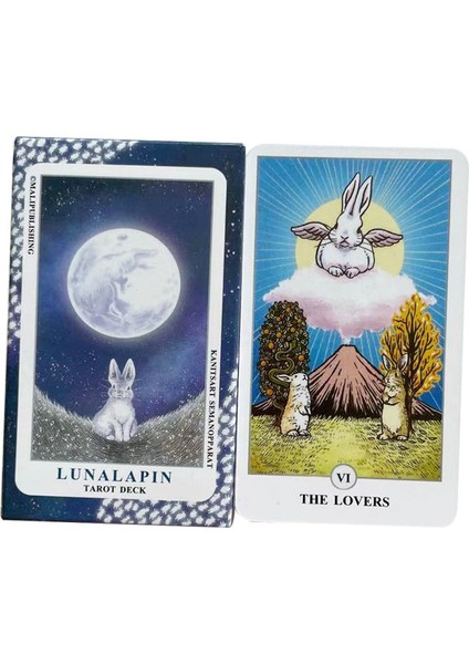 Altın Tarzı Lunalapins Tarot Destesi Kartı Oracle Oyun Kehanet Fal Baktırma Türkçe Sürüm Eğlence Oyunu - E-Ticaret Başlık (Yurt Dışından)
