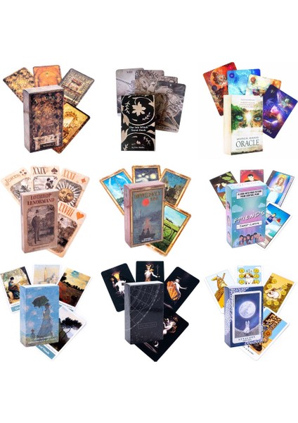 No.22 Tarzı 22 Stil Tam Ingilizce Tarot Kartı Altın Nouveau Yeşil Cadı Universal Thelema Steampunk Gelecek Tarot Tahtı Fal Oyunu Çeşmesi Deck Game (Yurt Dışından)