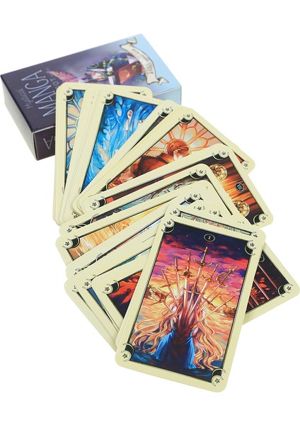 Ordu Yeşili Tarzı Mistik Manga Tarot Falı Destesi Ingilizce Versiyonu Orak Kartlar Eğlence Partileri Oyunu ile Pdf Kılavuz Kitapçık - (Yurt Dışından) fırsatları