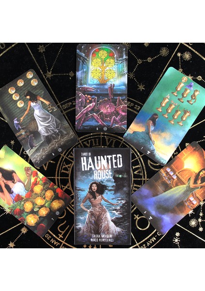 Kırmızı Stil Perili Ev Tarot Kartları Destesi Beş Dil Seçeneğiyle Başlangıç Seviyesi Kehanet Oyunu Tam Renkli Oyun Tahtası Oyuncak Popüler (Yurt Dışından)