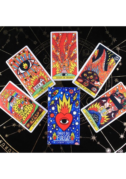 Altın Art Nouveau Tarzı Tarot Del Fuego Tarot Destesi Orakuller Rehber Oyun Oyuncak Fournier Tarot Del Fuego Ricardo Cavolo ile Mavi Renkli Tarot Destesi - (Yurt Dışından) fiyatları