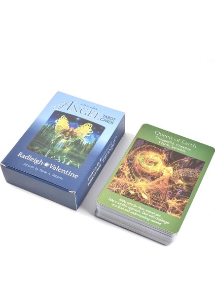 Melek Tarzı Altın Art Nouveau Tarot Kartları Ingilizce Pdf Kılavuz Destesi Parti Oyunları Kader Falı Günlük Cadı Kartları Masa Oyunları (Yurt Dışından)