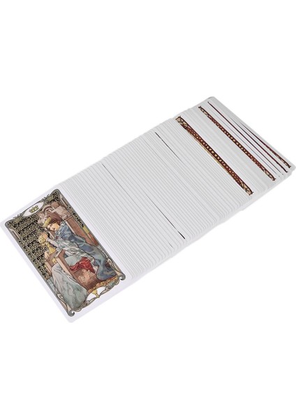 Melek Tarzı Altın Art Nouveau Tarot Kartları Ingilizce Pdf Kılavuz Destesi Parti Oyunları Kader Falı Günlük Cadı Kartları Masa Oyunları (Yurt Dışından) modelleri
