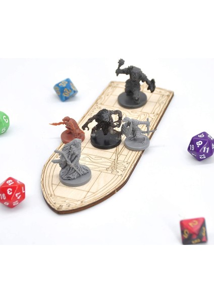 D&d Ahşap Sıra Bot Lazer Kesim Sekiz 1 Minyatür Tutucusatılmaz (Yurt Dışından)