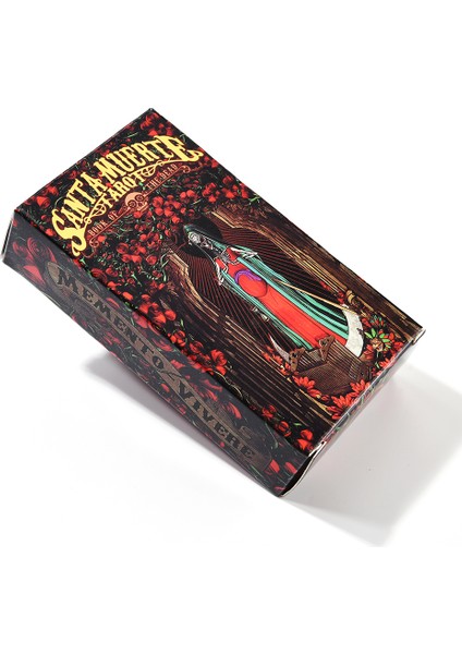 Bordo Tarzı Santa Muerte Tarot Destesi Ölüler Kitabı Oracle Kartları Oyunu Fabio Listrani Ölüm Günü Konulu Sihirli Kart Oyunu Destesi Oyun Tahtası (Yurt Dışından)